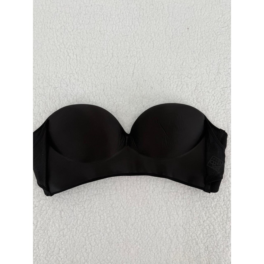 Strapless Black Convertible Straps Tagless Label 38B Bra Womens‎